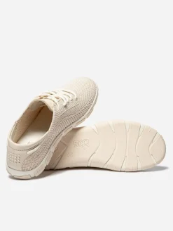 Tennis Femme Confort Textile Recyclé Beige
