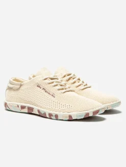 Tennis Femme Confort Textile Recyclé Ecru Semelle Multico JAZARIA