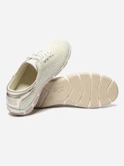 Tennis Femme Confort Textile Recyclé Blanc chiné JAZARIA
