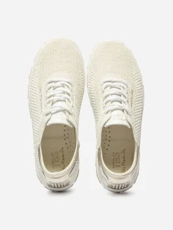 Tennis Femme Confort Textile Recyclé Blanc chiné JAZARIA