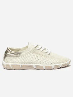 Tennis Femme Confort Textile Recyclé Blanc chiné JAZARIA