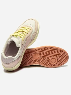 Tennis Femme Cuir Nubuck Rose ALMERIA