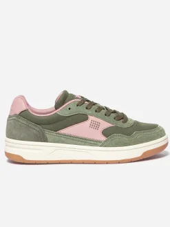Tennis Femme Cuir Nubuck Vert ALMERIA