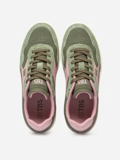 Tennis Femme Cuir Nubuck Vert ALMERIA