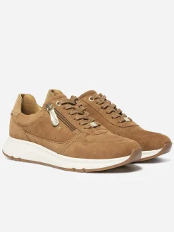 Tennis Femme Doublée Cuir Tan BLONZIP