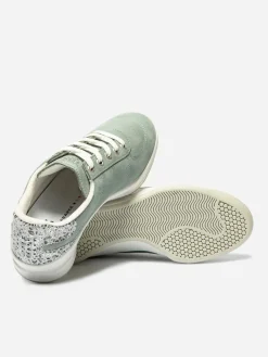 Tennis Femme Fabrication Française Cuir Vert foncé BRANDIE