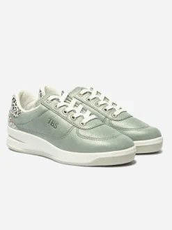 Tennis Femme Fabrication Française Cuir Vert foncé BRANDIE