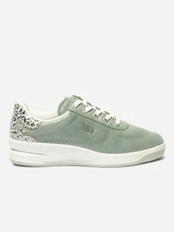 Tennis Femme Fabrication Française Cuir Vert foncé BRANDIE