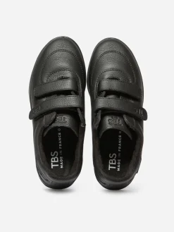 Tennis Femme Fabrication Française Cuir Noir BIBLIO