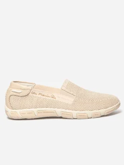 Tennis Femme Slip-on Textile Beige