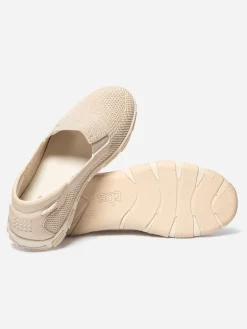 Tennis Femme Slip-on Textile Beige