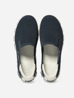 Tennis Femme Slip-on Textile Bleu