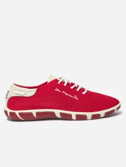 Tennis Femme Textile Recyclé Rouge