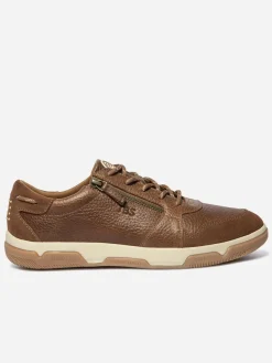 Tennis Homme Doublée Textile Cuir Tabac GEDEZIP