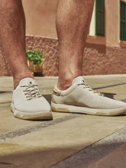 Tennis Homme Légères Textile Recyclé Beige