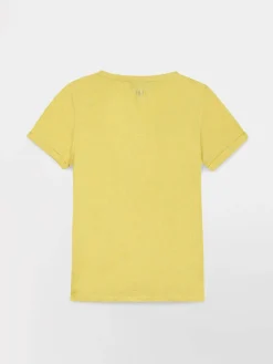 T-Shirt Femme Coton Bio Jaune ADINATEE
