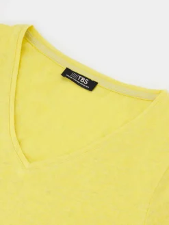 T-Shirt Femme Coton Bio Jaune ADINATEE