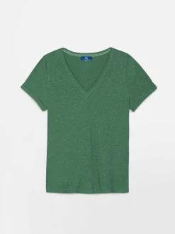 T-shirt Femme Coton Bio Vert ADINATEE