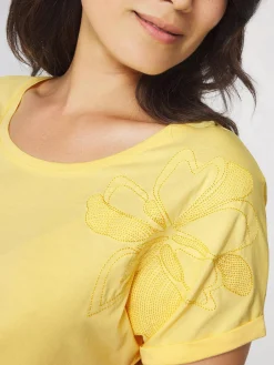 T-shirt Femme Jersey Jaune ZELDATEE