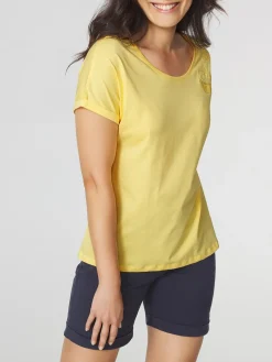 T-shirt Femme Jersey Jaune ZELDATEE