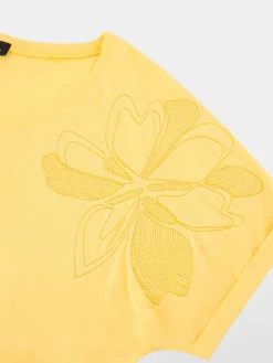 T-shirt Femme Jersey Jaune ZELDATEE