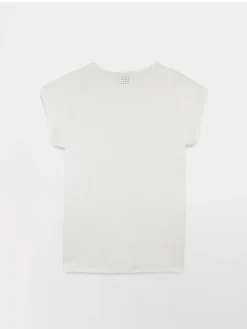 T-shirt Femme Jersey Motifs Blanc et Rouge EDDENSAN