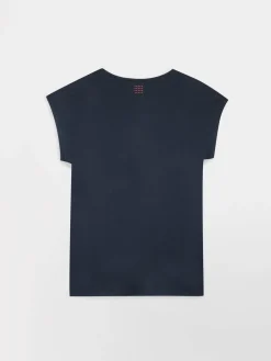 T-shirt Femme Jersey Motifs Marine et Vert EDDENSAN