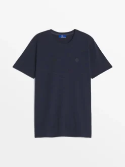 T-shirt Homme Coupe Ajustée Jersey Marine PIERETEE