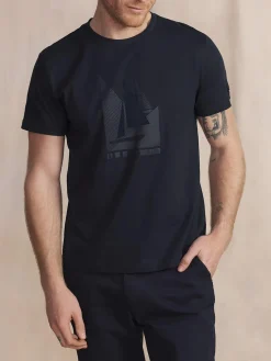 T-Shirt Marine Manches Courtes Bleu OMARITEE