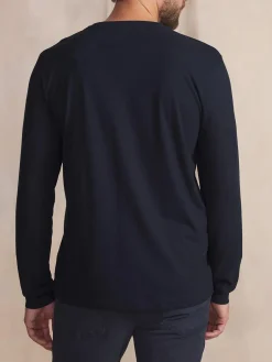 T-Shirt Marine Manches Longues Bleu PIERELON