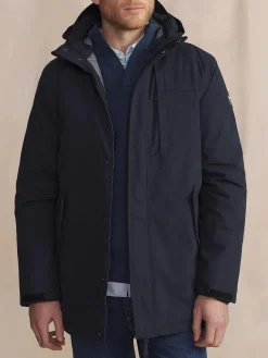 Veste Homme Imperméable Mi-Longue Bleu JAFARVES
