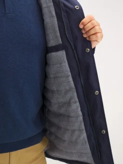 Veste Homme Imperméable Mi-Longue Marine