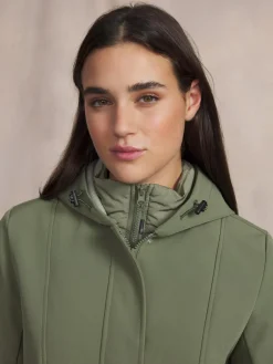 Veste Longue Femme Imperméable A Capuche Vert FANNYLON