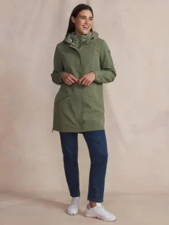 Veste Longue Femme Imperméable A Capuche Vert FANNYLON