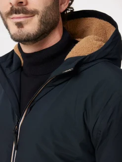 Veste Longue Homme Intérieur Sherpa Imperméable Noir ULRYKVES